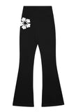 DOT FLOWER Bootcut Pants