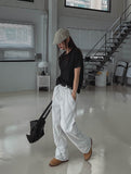 QWERTY Twisted Wide Cotton Pants