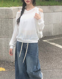 Fend Strap Wide Denim Pants
