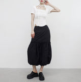 Polena Lace Shirring Long Skirt