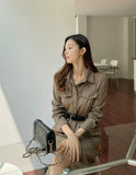 Kerielle Belted Collar One Piece