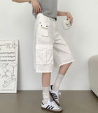 3 Pocket Big Cargo Multi Pocket Bermuda Knee Length Pants