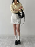 Fringe Denim Mini Skirt