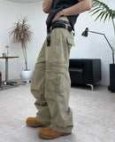 Liev Washed Zipper Cargo Pants
