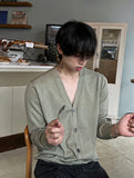 Ocean Cashmere V-neck Cardigan