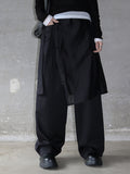 Button see-through wrap skirt