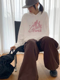 Aesop Y2K Cat Star Print Long Sleeve Hood Sweatshirt