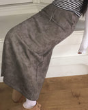 Hora Flower Brushed Long Skirt