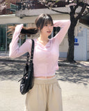 Fog Double-Button Mohair Cardigan