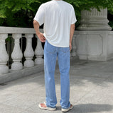 From Straight Denim Pants