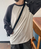 [Unisex] Teln Raglan Overfit Long Sleeve Tee