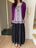 Honil Flower Shirring Banding Long Skirt