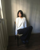 Come Bokashi Pearl Ribbon Knit Cardigan