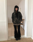 Zion Camo Two Way Semi-Crop Hood Zip-Up