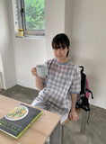 Yoha Color Matching Check Short Sleeve Tee