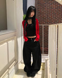 Nobis Ribbed Crop Cardigan