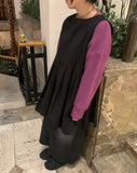 Colan washed denim long skirt