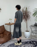Pad Pigment Collar Knit Short Sleeve