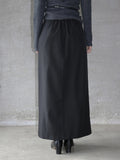 Jet Pocket Long Skirt