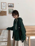 Gakoi Brushed Check Hood Over Shirt