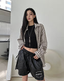 Scuz seersucker check shirt