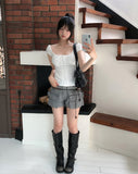 Roen Punching Flower Puff Short Sleeve