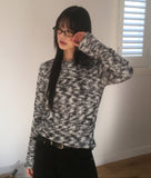 Nable Two-Tone Bokashi Mix Knit