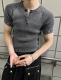 Grade Washing Lip Henry Muscle Short Sleeve Tee