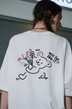 blooming bear Embroidery Short Sleeve T-shirt