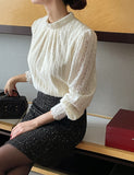 Loave Pearl Lace Brushed Blouse