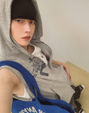 Seventh Lettering Hooded Zip-Up Vest
