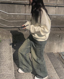 Newsy Washing Wide Denim Pants