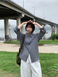 Bilte Summer Seersucker Check Long Sleeve Shirt