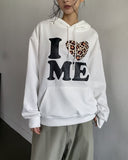 Love Leopard Lettering Hoodie
