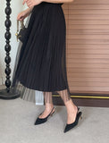 Theat Banding Pleated Sha Skirt