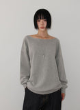 CUT-OFF SHOULDER SWEAT