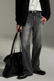 Grayish Stone Black Denim