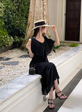 Randa Frill Off Shoulder Banding Long One Piece