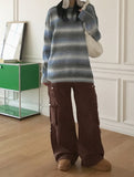 Beke Mohair Stripe Long Sleeve Knit