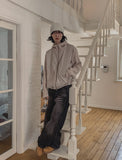 Tech Color Matching High Neck Hood Zip-Up