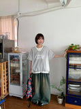 Chumin Sporty Color Matching Nylon Over Short Sleeve Tee