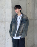 Worked denim jacket
