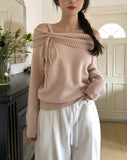 Mars Ribbon Off-Shoulder Knit