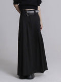 Deer long pleats skirt