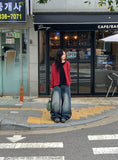 Dean News Button Wool Round Knit Cardigan