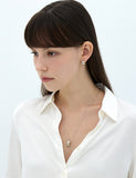 Triple Silver (C) Round Earrings M