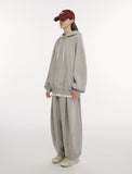 Front Tuck Wide Balloon Sweatpants
