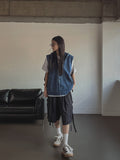 Logan denim hoodie vest