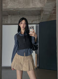 Geek Chic Big Collar Stripe Shirt