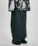 Asymmetrical Long Skirt Denim Pants